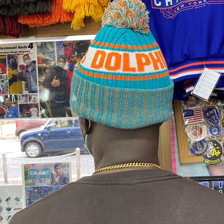 NEWERA USA ニューエラ NFL マイアミ ドルフィンズ Dolphins 公式 ポンポン付き ニット帽