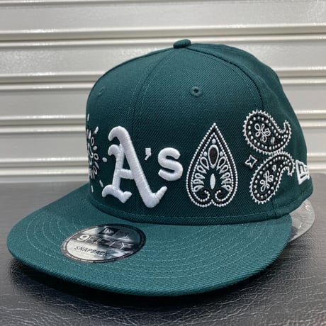 USA限定 Newera ニューエラ 9FIFTY ペイズリー スナップバック MLB オークランド アスレチックス
