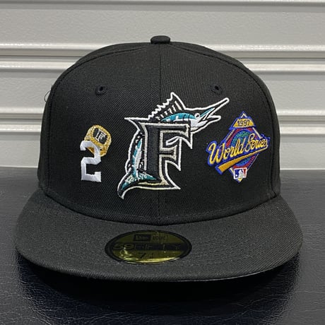 限定モデル 59FIFTY ニューエラ Newera ゴールドリングス Marlins マイアミ マーリンズ MLB