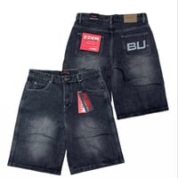 USA仕様 FUBU フブ Denim Shorts Pants デニム ショートパンツ Y502 Light Grey (SJNS53)