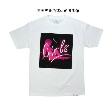 【S】 Diamond Supply Co ダイヤモンドサプライ 半袖 Tシャツ Neon Girls ネオンガール グレー LA