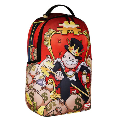 米国仕様 SPRAYGROUND モノポリー MONOPOLY 金の皇帝 GOLD EMPIRE THRONE バックパック (BKPK32)