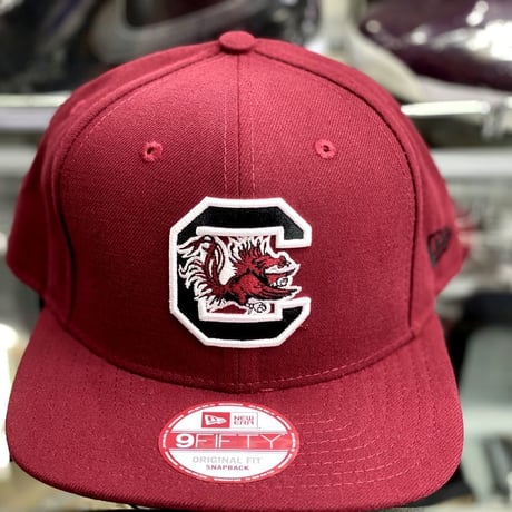 NCAA カレッジエイト サウスカロライナ大学  ゲームコックス NEWERA スナップバック キャップ 9Fifty