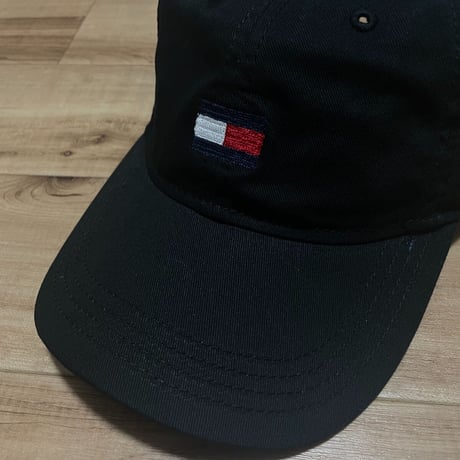 トミーヒルフィガー TOMMY HILFIGER USA ストラップバックキャップ  黒 フラッグロゴ (29)