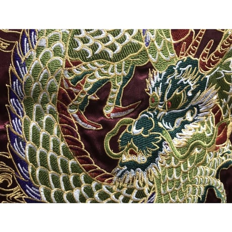 【激安SALE】 横須賀発祥 スカジャン 横須賀ジャンパー SUKAJAN 刺繍 龍 ドラゴン Dragon バーガンディ