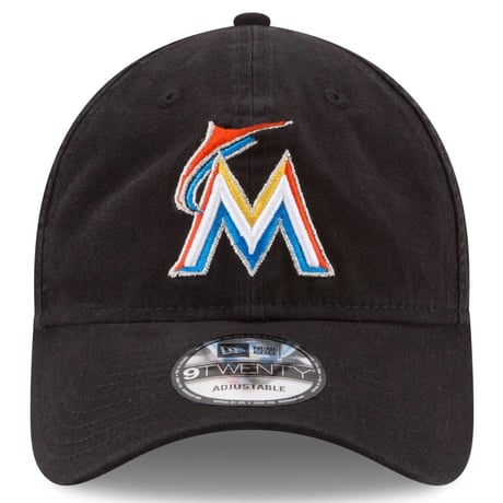 9Twenty ニューエラ NEWERA マイアミ Marlinsマーリンズ MLB ローキャップ 黒