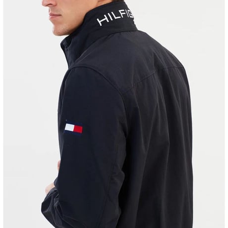 トミーヒルフィガー TOMMY HILFIGER ナイロン ヨットジャケット 撥水加工 ブラック