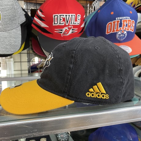 Adidas アディダス NHL ピッツバーグ ペンギンズ ストレッチキャップ アイスホッケー ヴィンテージ