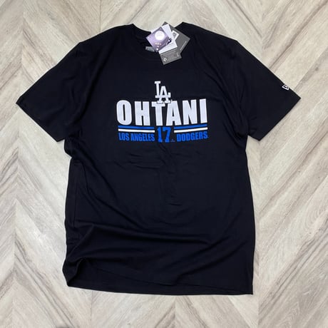 MLB公式グッズ NEWERA 大谷翔平 #17 LA Dodgers ロサンゼルス ドジャース 半袖 Tシャツ 黒