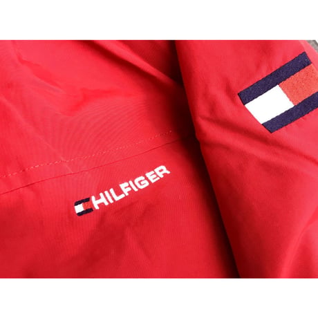 トミーヒルフィガー TOMMY HILFIGER ナイロン ヨットジャケット 撥水加工 レッド