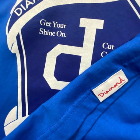 【XL】 Diamond Supply Co ダイヤモンドサプライ 半袖 Tシャツ Un Polo Emblem エンブレム 青 LA