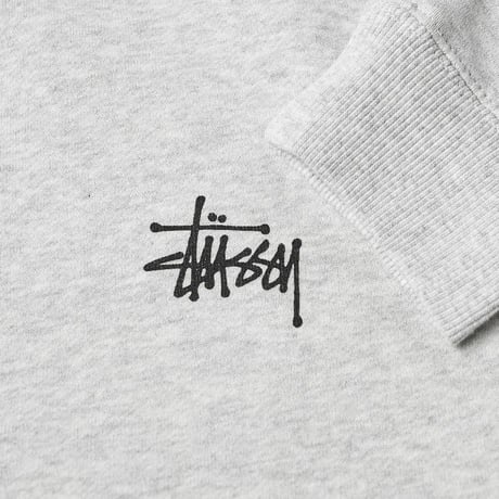 Stussy ステューシー Basic Logo ベーシック ロゴ スウェット トレーナー クルーネック アッシュグレー