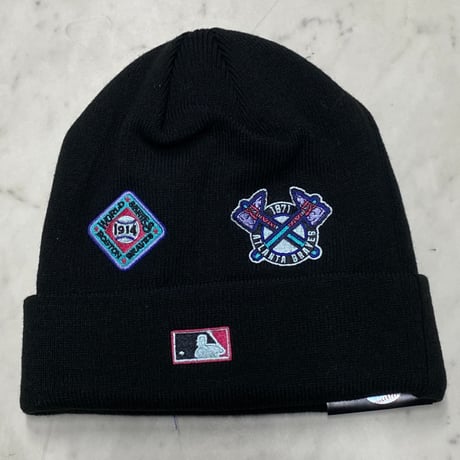 USA限定 NEWERA ニューエラ MLB WSチャンピオンズ ニット帽 アトランタ ブレーブス Braves
