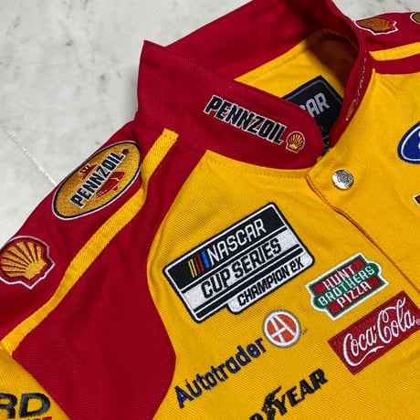 NASCAR ナスカー JHデザイン Shell Pennzoil シェル レーシングジャケット Joey Logano ジョーイ ロガーノ #22 (NSCR1)
