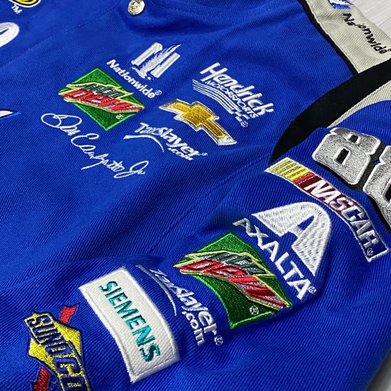 美品 JHDesign レーシングジャケット NASCAR デイル アーンハート Men's Dale Earnhardt JH Design White/Black Goodwrench Twill