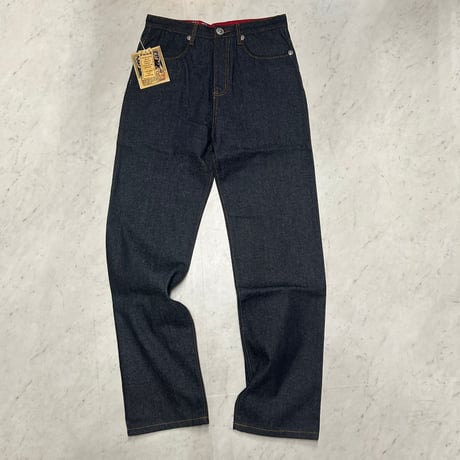 刺繍デザイン CROWN HOLDER クラウンホルダー Straight Loose Fit Denim ルーズフィットジーンズ (JNS211)