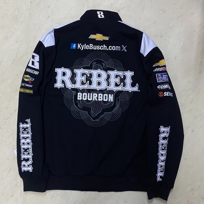 NASCAR ナスカー JHデザイン REBEL Bourbon レーシングジャケット KYL...