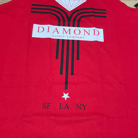 米国製 【L】 ダイヤモンドサプライ Diamond Supply Co タンクトップ 赤 Junction ストリート
