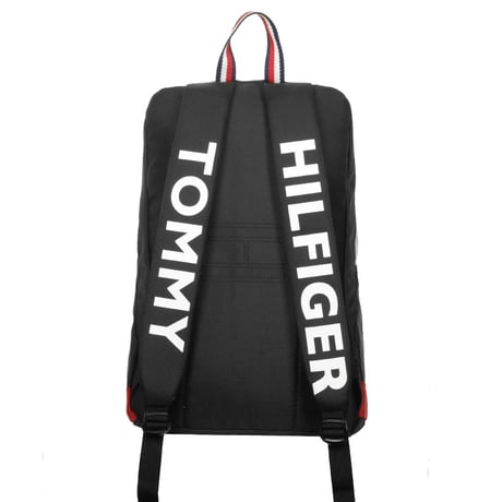 USA正規品 トミーヒルフィガー TOMMY HILFIGER バックパック 黒 ブラック BIGロゴ FLAG フラッグ