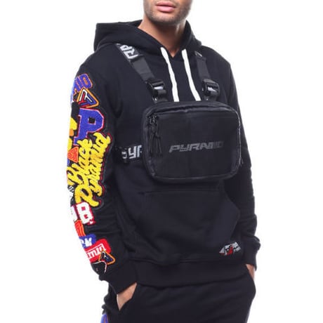 超レア BLACK PYRAMID ブラックピラミッド 黒 チェストリグ CHEST RIG バッグ ロゴストラップ 日本未入荷 ミリタリー