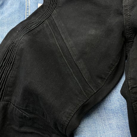 USAブランド GENUINE AUTHENTIC ストレッチ バイカージーンズ デニム 黒 ブラック 1803 (JNS72)