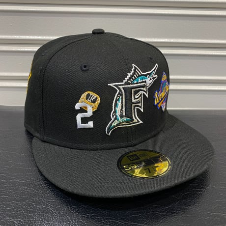 限定モデル 59FIFTY ニューエラ Newera ゴールドリングス Marlins マイアミ マーリンズ MLB