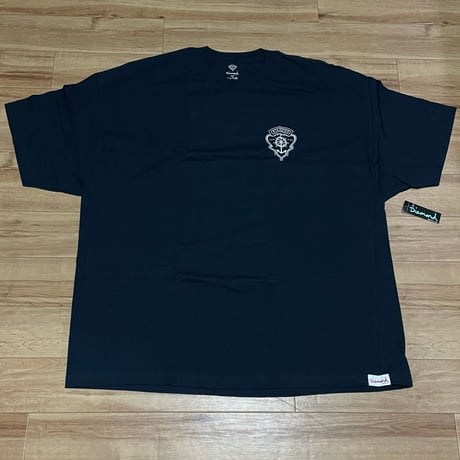 【4XL】米国製  ダイヤモンドサプライ Diamond Supply Co. 半袖 Tシャツ 紺 Yacht Crest 紋章 (T25)