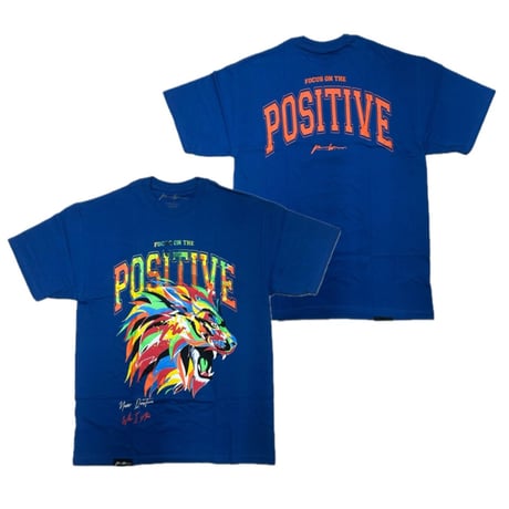 LA発 Positive Wear Clothing ポジティブウェア クロージング Lion Roar Tシャツ (PWT46blu)