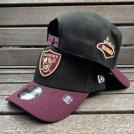 USA仕様 Newera ニューエラ NFL 9Forty A-Frame Aフレーム LV Raiders レイダース キャップ (940-47)
