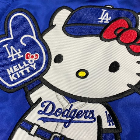 限定 MLB ロサンゼルス ドジャース LA dodgers ハローキティ コラボ リバーシブルジャケット (JH-6)