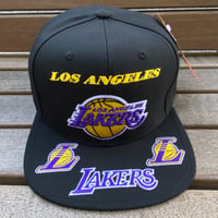 Mitchell&Ness NBA ロサンゼルス レイカーズ THE BRIM スナップバック キャップ (MLS14-1)