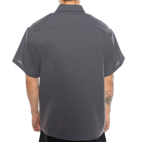 アメリカ製 CALTOP キャルトップ チャコール 無地 プレーン 半袖 ボタンシャツ Charcoal (SBS30)