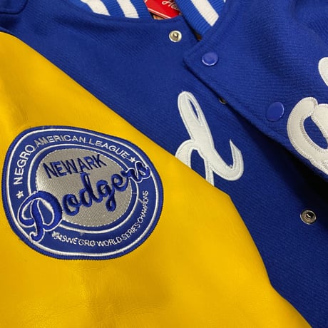 NEGRO LEAGUE 二グロリーグ  Dodgers ニューアーク ドジャース Varsity スタジャン  青 黄色