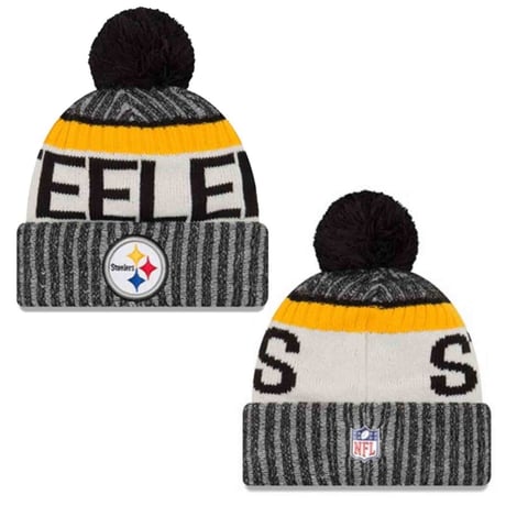 NEWERA ニューエラ STEELERS ピッツバーグ スティーラーズ 公式 ニット帽 フリース NFL アメフト
