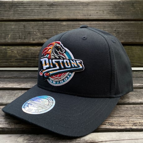 Mitchell&Ness ミッチェル&ネス NBA デトロイト Pistons ピストンズ FLEXFIT フレックスフィット スナップバックキャップ 黒