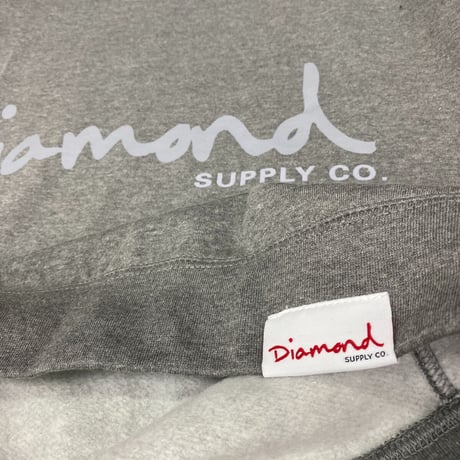 Diamond Supply ダイヤモンドサプライ OG Script クルーネック スウェット トレーナー グレー