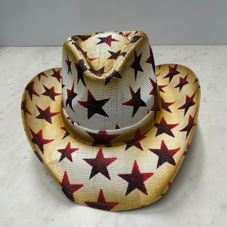 つば広 ウエスタンハット Cowboy Hat カウボーイハット 星柄 ヴィンテージテイスト (CBH7)