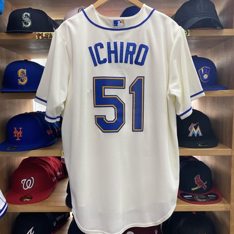Majestic マジェスティック MLB イチロー #51 シアトル マリナーズ レプリカユニフォーム 白