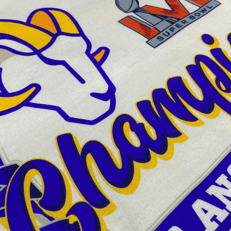 限定 NFL 2022 スーパーボウル  チャンピオンズ LA RAMS ロサンゼルス ラムズ 長袖 Tシャツ