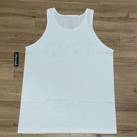 【L】 米国製 ダイヤモンドサプライ Diamond Supply Co タンクトップ 白 1988 葉 スケーター LA