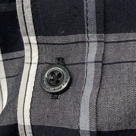 LRG エルアールジー チェック柄 グレー GREY 半袖 ボタンシャツ 綿100% ストリート