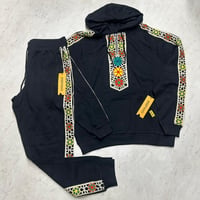 米国発 Civilized シヴィライズド Embroidery Native Anorak スウェット アノラック セットアップ Black (SET23)