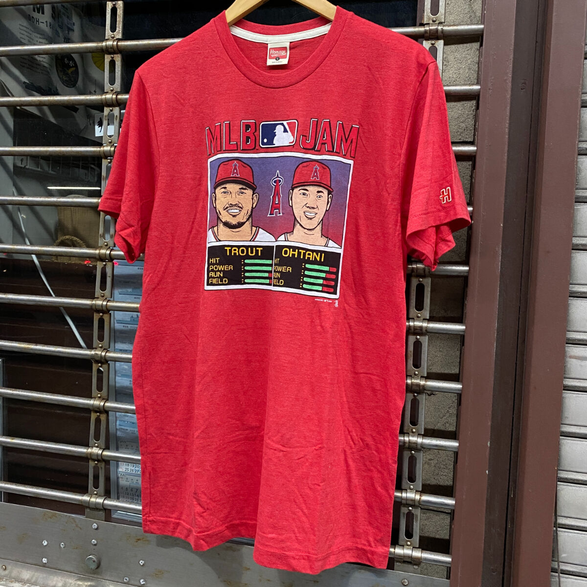 MLB公式 HOMAGE 大谷翔平 マイクトラウト JAM Tシャツ Angels