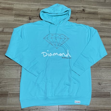 【2XL】 Diamond Supply Co. ダイヤモンドサプライ  OG Script プルオーバー パーカー DMNDブルー (p12)