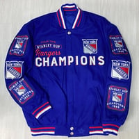 NHL JHデザイン Rangers ニューヨーク レンジャース 限定チャンピオンズ リバーシブルスタジャン