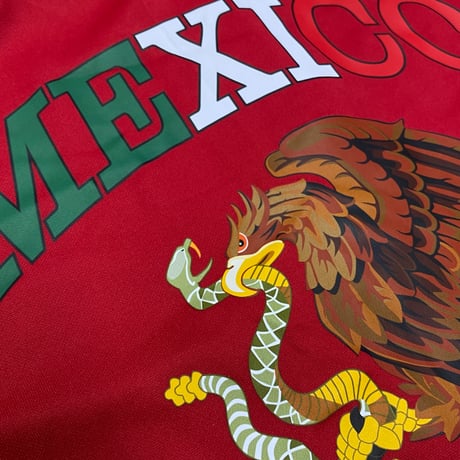 LA発 LA DREAMZ メキシコ MEXICO アンダーグラウンド グラフィック ベースボールシャツ 赤 (GFX-BB9)