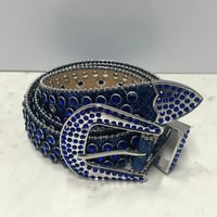 ラインストーン ブリンブリン ベルト Bling Bling Rhinestone Belt ロイヤルブルー (BELT13)