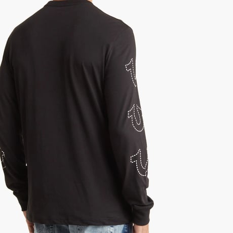 True Religion トゥルーレリジョン True LA Art 馬蹄 ロングスリーブ Tシャツ 長袖 ロンT (TRUE-LT4)
