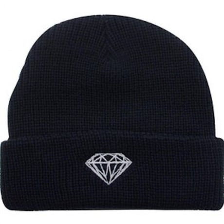 DIAMOND SUPPLY CO. ダイヤモンドサプライ ニット帽 ニットキャップ 紺 ネイビー ブリリアント柄 LA