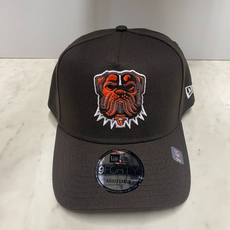 海外限定 Newera ニューエラ NFL 9Forty Aフレーム Browns ブラウンズ OTC ブルマスティフ キャップ (940-296)